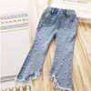 Pearl Studded Flare Jeans