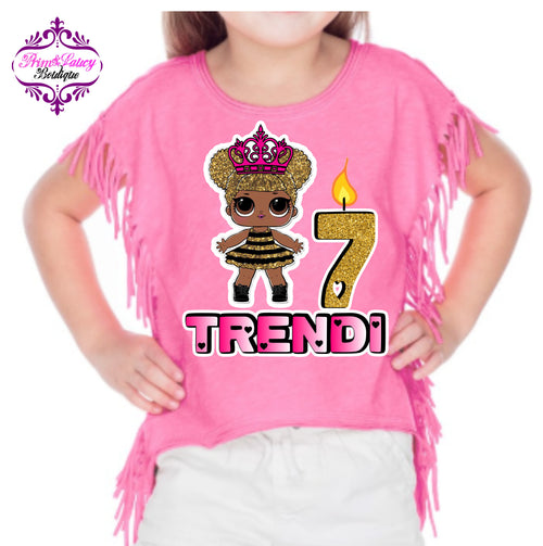 LOL Doll Mermaid Splash Queen Fringe Semi-Crop Top