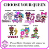 LOL Doll Unicorn Fitted Tee - 4 Colors, 6 Other Doll Options