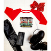 Girls Red Christmas Raglan