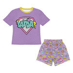 Big Girls Comic Pajama Short Set