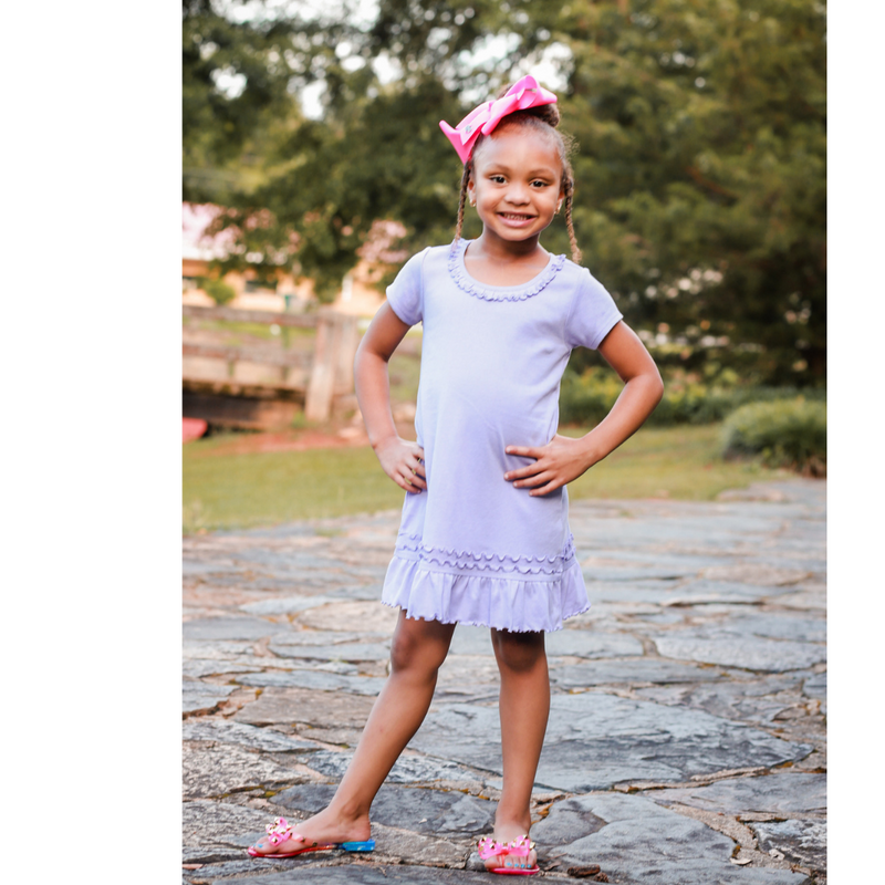 Girls Summer Dress Lavender or Teal Prim Saucy Boutique
