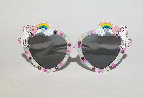 Heart Shaped Unicorn Sunglasses