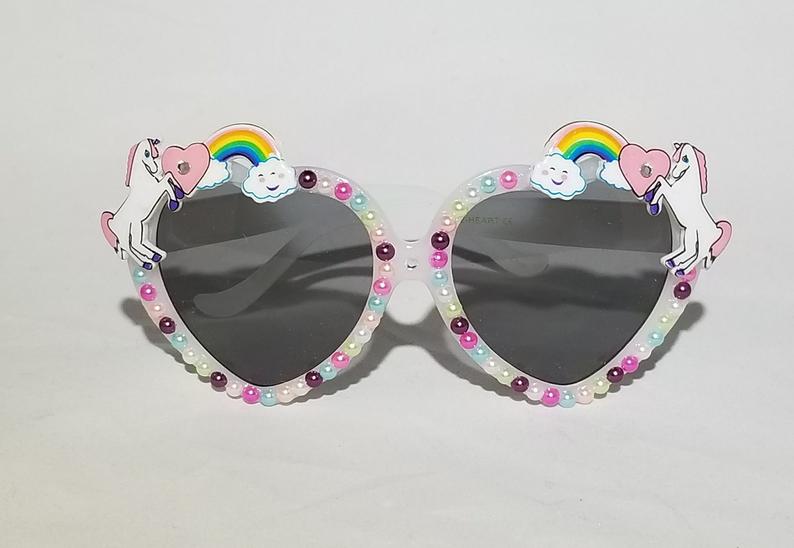 Heart Shaped Unicorn Sunglasses