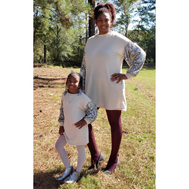 mommy and me long sleeve dresses Mommy and Me Outfits Silk Maxi Dress - Easter Mother's Day Gift Long Sleeve - Matching Mother Daughter