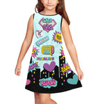 Blue Comic Skater Dress/Night Gown