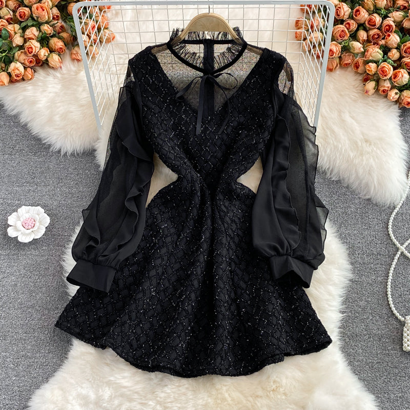 black tunic dress