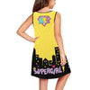 Yellow Super Girl Comic Skater Dress