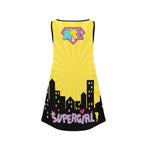 Yellow Super Girl Comic Skater Dress