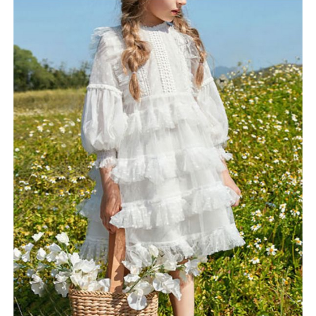 Frilly Easter Dress - Snow White 8-9 Frilly Easter Dress - Snow White 8-9