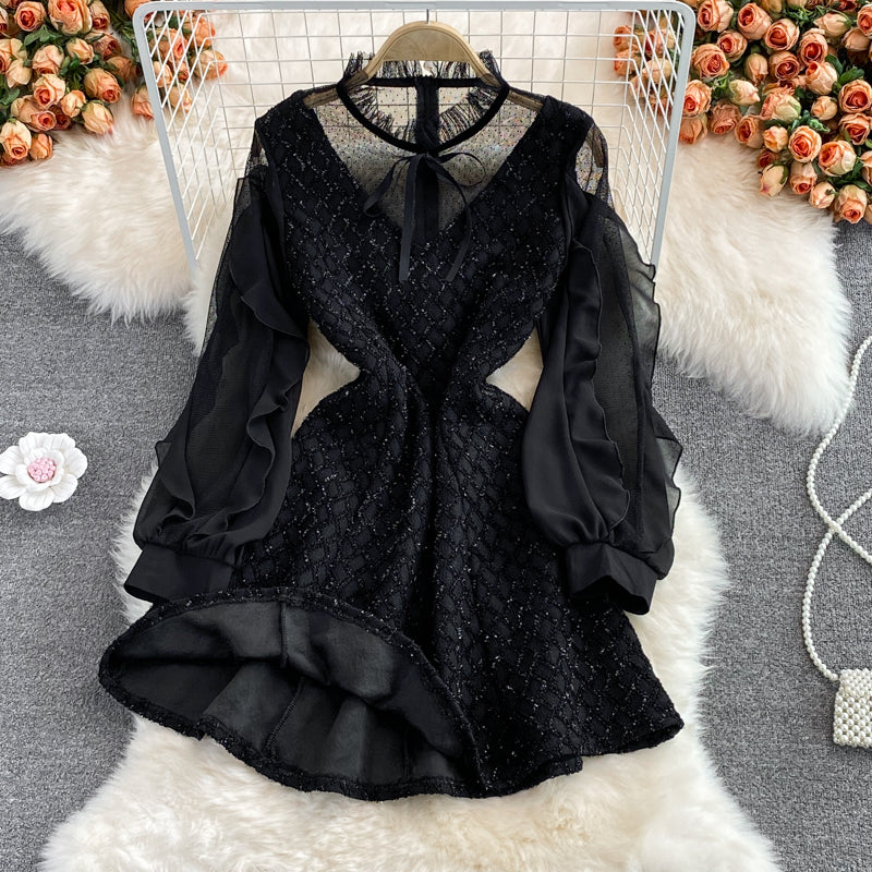 inner lining black party dress