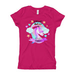 I Dont Believe in Humans, Funny Unicorn Girl's T-Shirt, Sizes XS - XL, 6 Colors