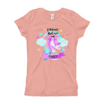 I Dont Believe in Humans, Funny Unicorn Girl's T-Shirt, Sizes XS - XL, 6 Colors