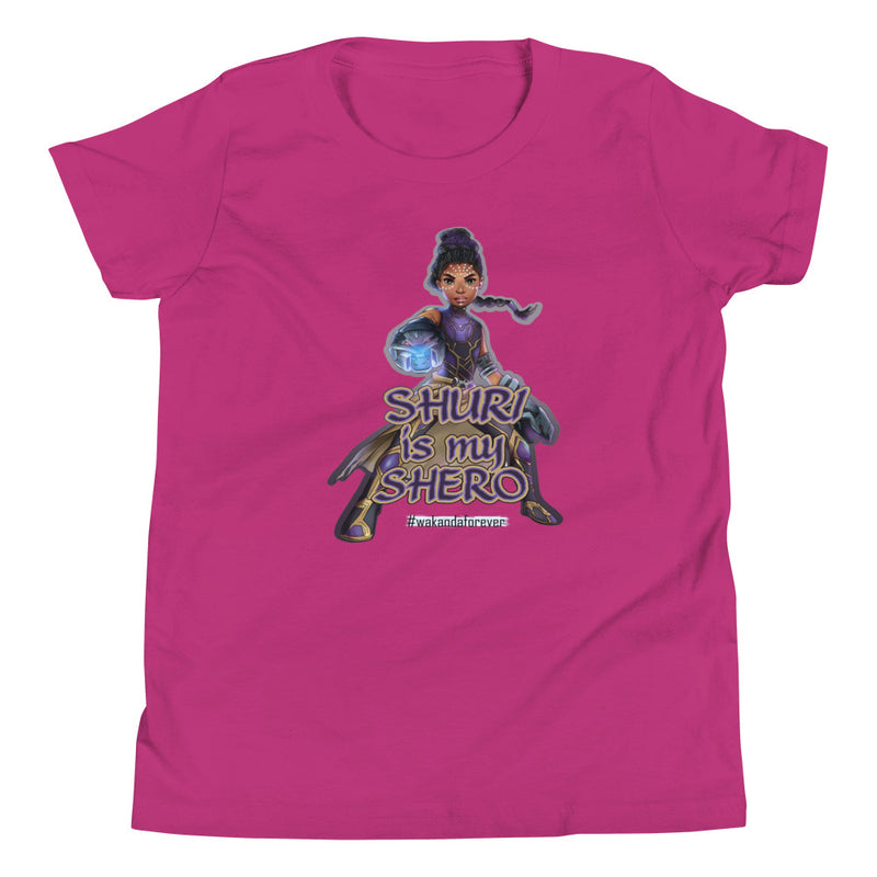 Shuri-Black Panther Young Girl's Tshirt (White, Black, Raspberry, Royal Blue) Sizes XS - XL